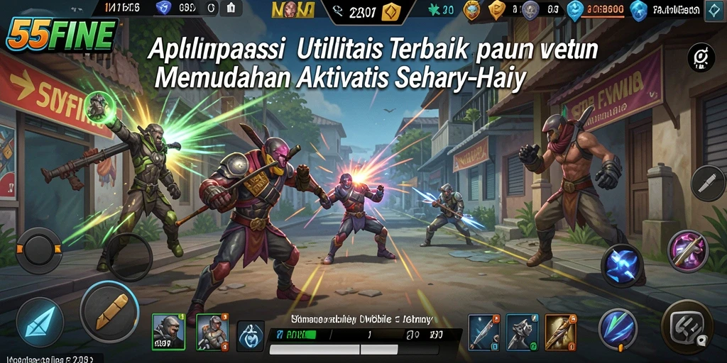 Tampilan antarmuka 55FIVE yang bersih dan fungsional.