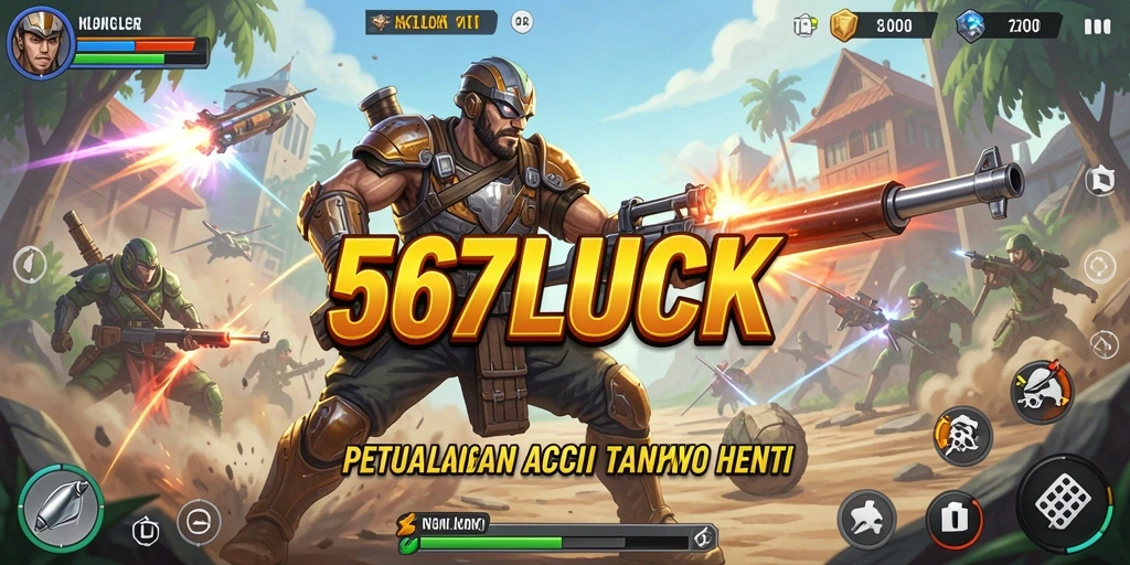 Tangkapan layar gameplay yang menegangkan dari 567LUCK.
