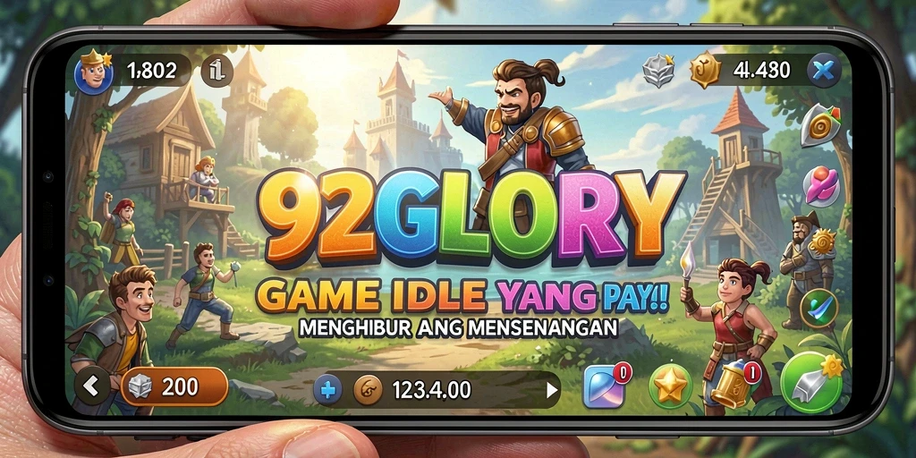 Screenshot gameplay 92GLORY dengan elemen Idle yang menarik.