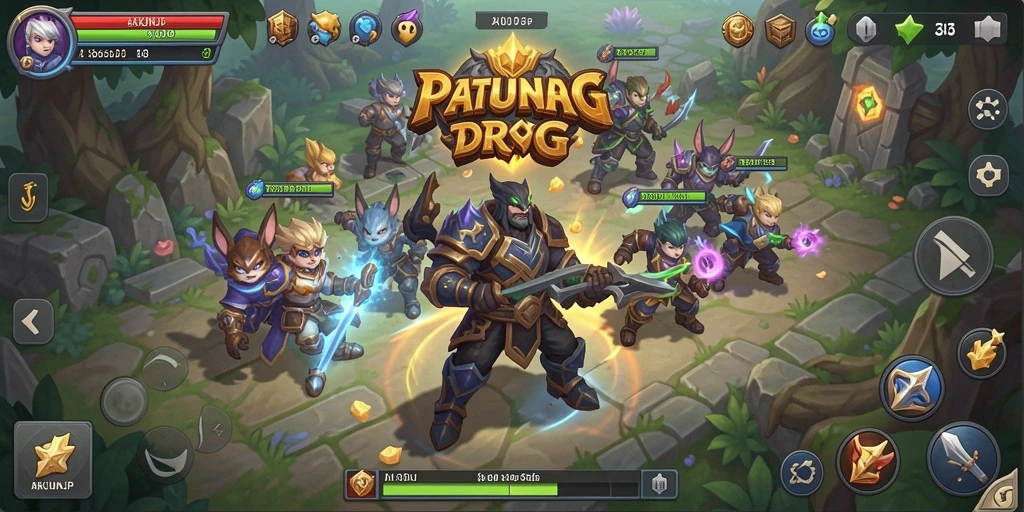 Tampilan gameplay AKUNJP dengan pertarungan dan eksplorasi yang mendebarkan.