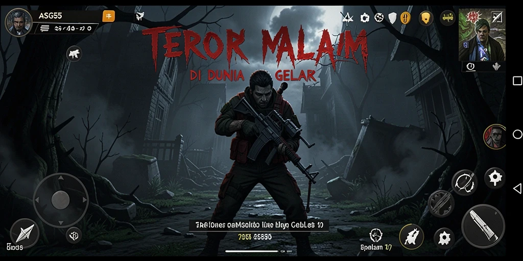 Screenshot menampilkan suasana mencekam dalam gameplay ASG55.