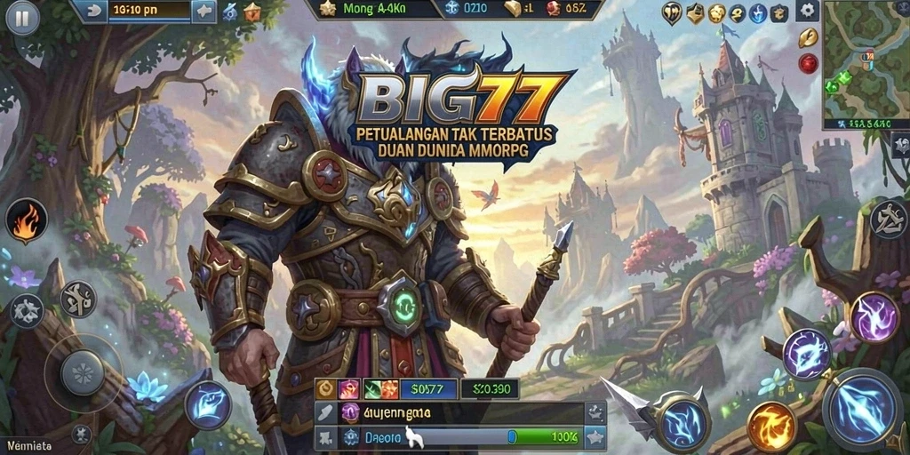 Tampilan gameplay seru dan interaktif dari BIG77 di dunia MMORPG.