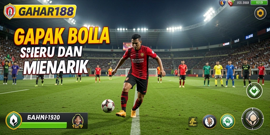 Tampilan gameplay GAHAR188 yang menegangkan dalam aksi sepak bola.