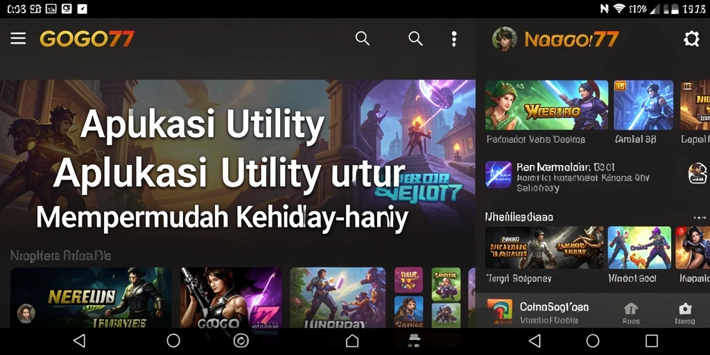 Tampilan aplikasi GOGO77 yang praktis dan fungsional.