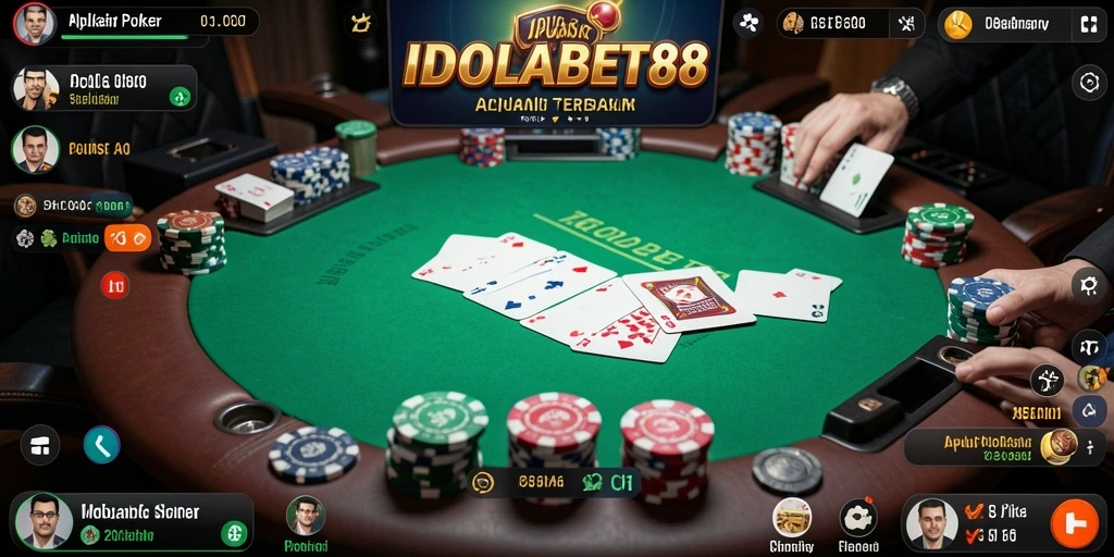 Tampilan menarik gameplay Poker di IDOLABET88.