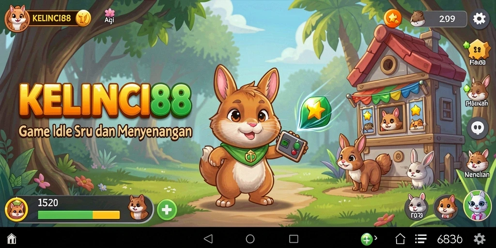Tampilan menarik gameplay KELINCI88 dengan karakter kelinci yang lucu.