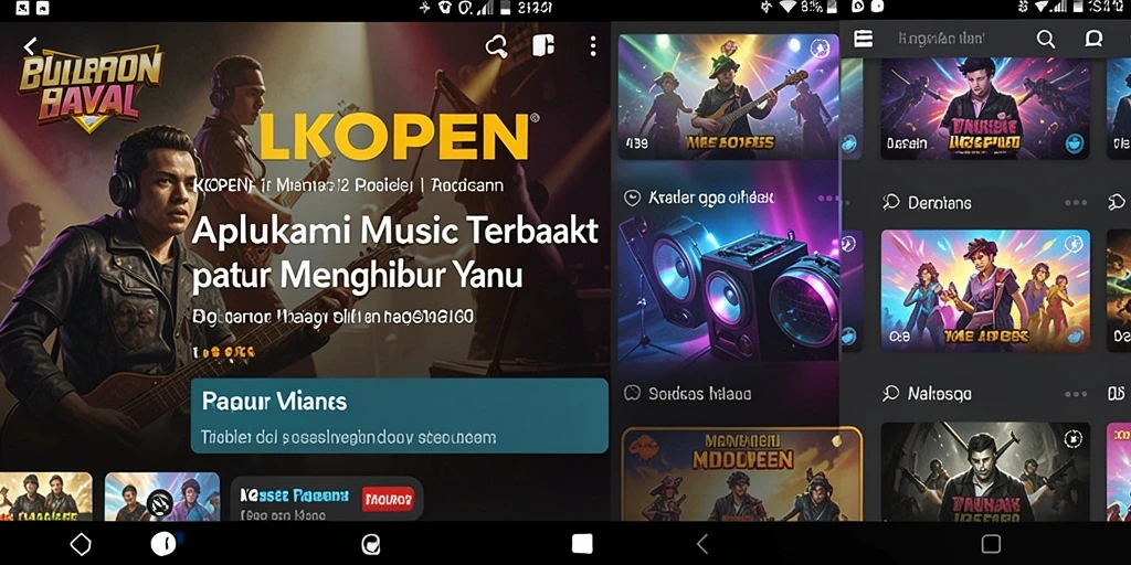 Tampilan gameplay LKOPEN yang menarik dengan fitur karaoke.