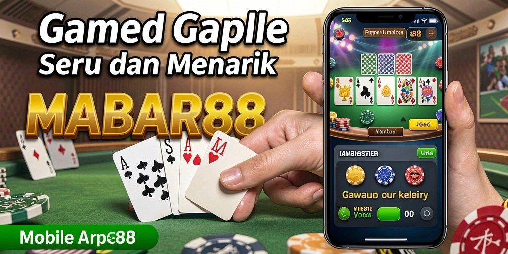 Tampilan gameplay Gaple yang menarik di MABAR88.