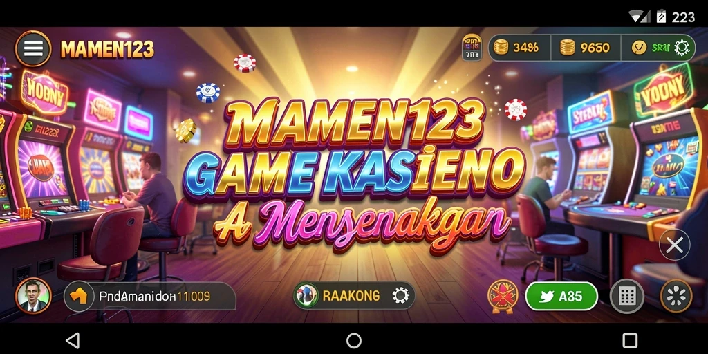 Tampilan layar utama MAMEN123 dengan berbagai permainan Kasino yang menarik.