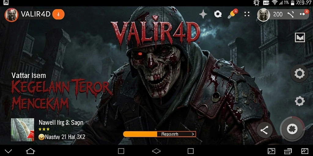 Screenshot VALIR4D menunjukkan suasana menakutkan dan gameplay yang mencekam.