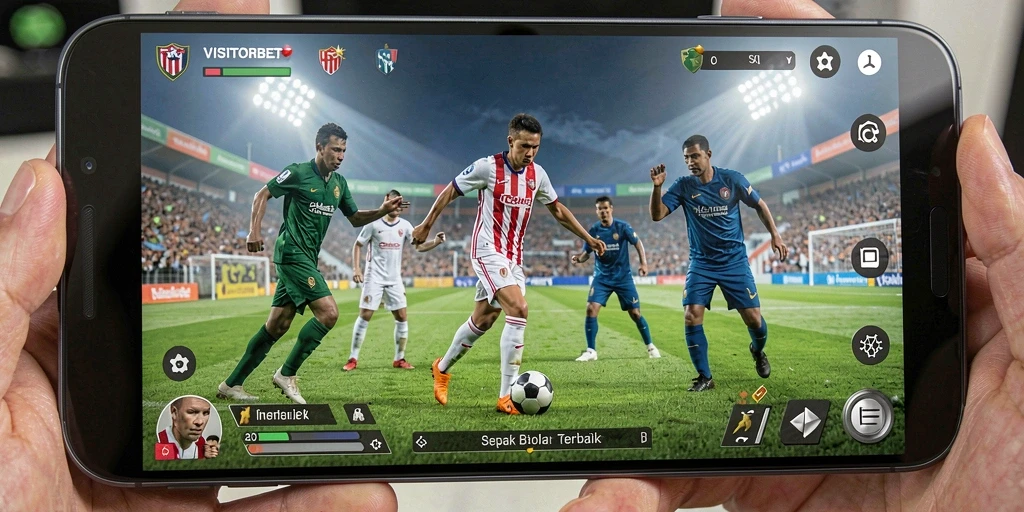 Tampilan gameplay menarik dari VISITORBET dengan aksi sepak bola yang mendebarkan.